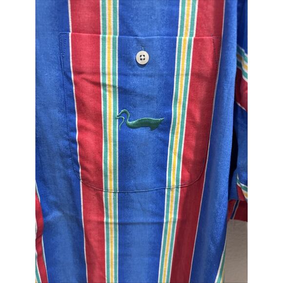 Duxbak Men’s XL Stripped Vintage Shirt, Y2K Cotton, Great Cond! L 32”, Chest 52” - Picture 4 of 16